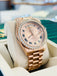Rolex Day-Date II 218235 41   18k EverRose Concentric Dial  Custom Rose Gold Diamond Bezel   PreOwned - Diamonds East Intl.