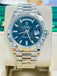 Rolex Day-Date President 18k White Gold 40mm 228239 Factory Diamond Baguettes Dial Watch Box and Papers MINT
