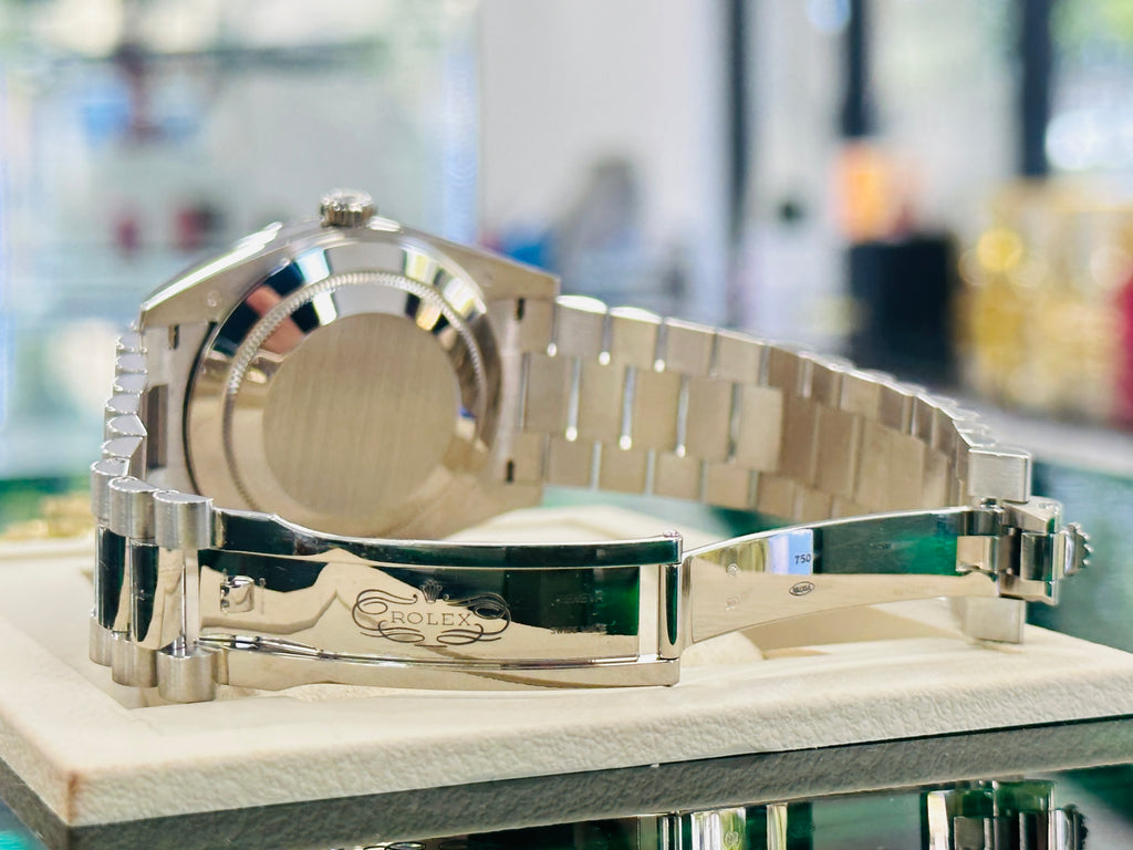 Rolex President Day-Date 40 228239 18k White Gold Fluted Bezel