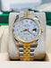 Rolex Datejust 36 116233 Jubilee Stainless & 18K Yellow Gold Custom Diamond Mother Of Pearl Dial MINT