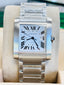 Cartier Tank Française WSTA0067 36.7mm Large Silvered Roman Dial  Box and Papers Unworn