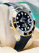 Rolex Submariner Date 116613LN 40 Black Dial Rubber B + Original OYSTER STEEL/GOLD BAND Watch Box/Paper