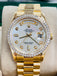 Rolex Day-Date 36 18238 Custom Diamond Mother Of Pearl Dial & Diamond Bezel Double Quick set MINT