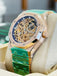 Audemars Piguet Royal Oak 37 15467OR.OO.1256OR.02  Double Balance Wheel Openworked Rose Gold Purple Inner Bezel  Box and Papers Unworn - Diamonds East Intl.