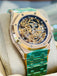 Audemars Piguet Royal Oak 37 15467OR.OO.1256OR.02  Double Balance Wheel Openworked Rose Gold Purple Inner Bezel  Box and Papers Unworn - Diamonds East Intl.