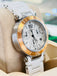 Cartier Pasha Seatimer W3140004 37mm SS & Rose Gold White Dial White Strap 