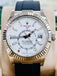 Rolex Sky-Dweller 336239 18K White Gold Oysterflex White Dial Box and Papers MINT