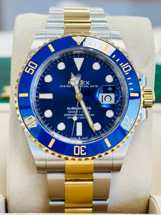 Rolex Submariner Date 126613LB “BLUESY” Blue Ceramic Bezel Blue Dial  18k Yellow Gold & Steel  Box & Papers Unworn - Diamonds East Intl.