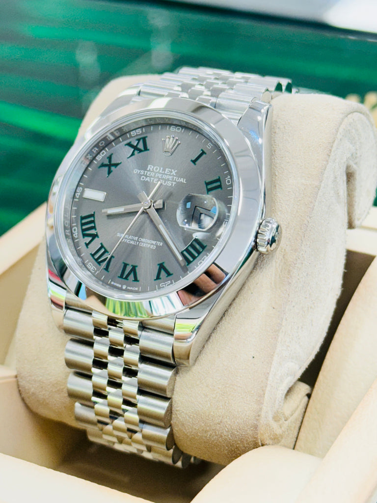 Rolex Datejust 41 126300 41mm  Wimbledon Dial Jubilee Bracelet PreOwned Box and Papers - Diamonds East Intl.