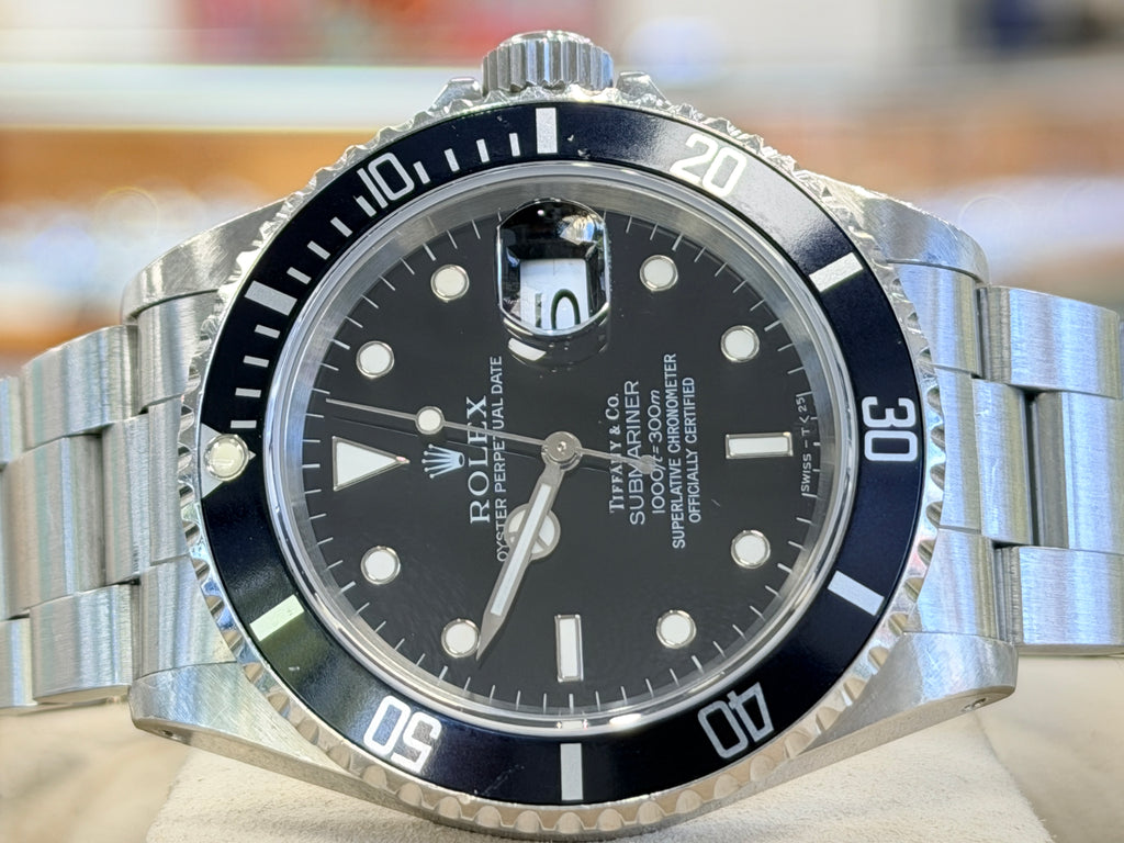 Rolex Submariner Date 40  16610 Factory “TIFFANNY CO. STAMP” MINT