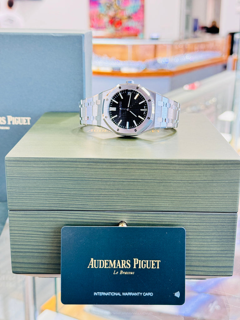 Audemars Piguet Royal Oak Selfwinding  Black Dial 15510ST.OO.1320ST.07  Box and Papers Unworn