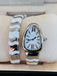 SERPENTI SPIGA 102182  STAINLESS STEEL & WHITE CERAMIC Box and Papers MINT