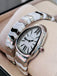 SERPENTI SPIGA 102182  STAINLESS STEEL & WHITE CERAMIC Box and Papers MINT