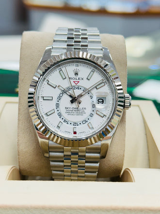 Rolex Sky-Dweller White Jubilee Bracelet 326934 Box and Papers PreOwned - Diamonds East Intl.