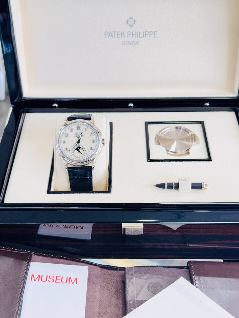 Patek Philippe Perpetual Calendar 5320G-001 Grand Complications White Gold Lacquered Cream Dial Box and Papers MINT - Diamonds East Intl.