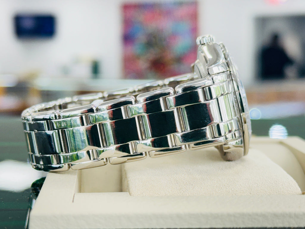 Rolex Day-Date 18956 39 Masterpiece with Factory baguette bezel  Factory Diamond Black Tahitian Dial  Platinum bracelet MINT - Diamonds East Intl.