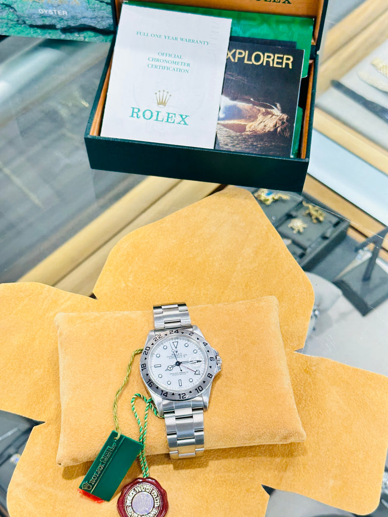 Rolex Explorer II 16570 Box and Papers PreOwned Mint Condition - Diamonds East Intl.