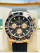 Rolex Daytona 116515ln 18K Rose Gold Black & Rose Subdial Dial Oysterflex Rubber Band  Box and Papers PreOwned - Diamonds East Intl.