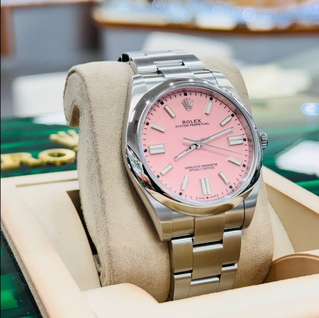 Pink dial rolex hotsell