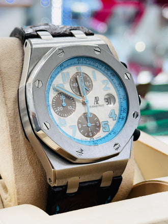 Audemars Piguet Royal Oak Offshore Chronograph 26187ST.OO.D801CR.01 "Montauk Highway" White Dial Limited 300pcs PreOwned - Diamonds East Intl.