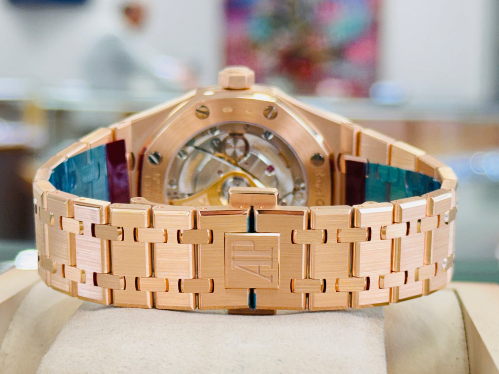 Audemars Piguet Royal Oak 37MM Automatic Black Dial 18K Rose Gold 15450OR.OO.D002CR.01 Factory Band