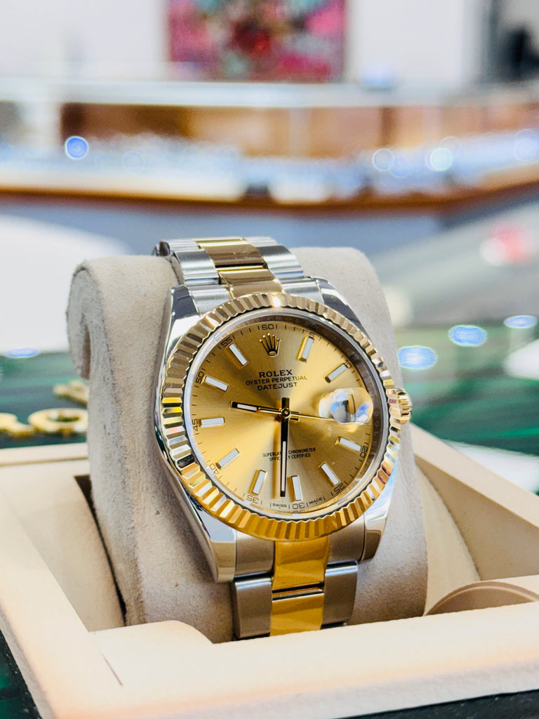 Rolex Datejust 41 126333 Two Tone Oyster Champagne Index Dial MINT Box and Papers