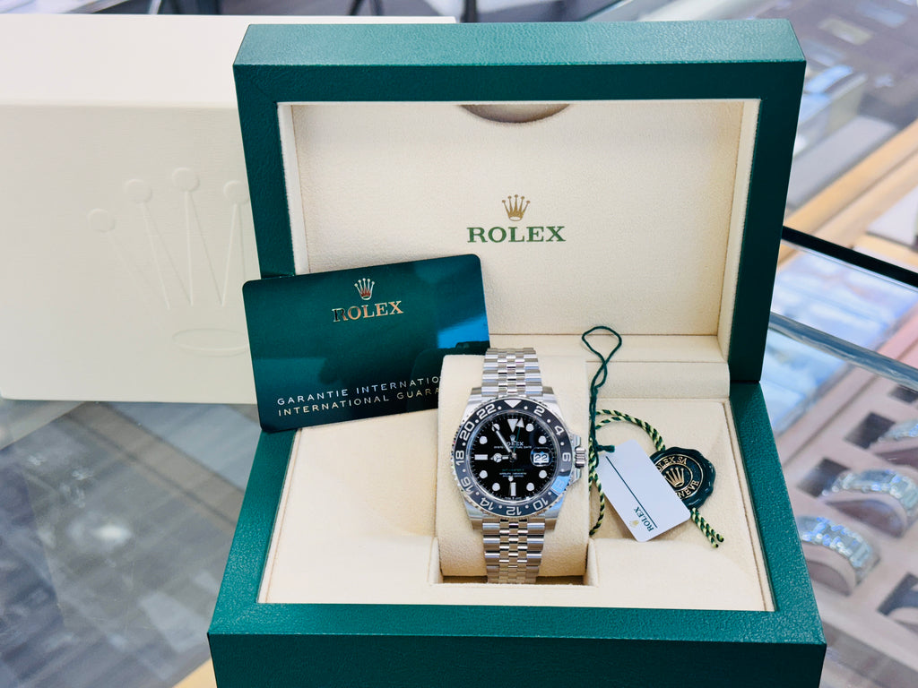 Rolex GMT-Master II Bruce Wayne Jubilee 126710 GRNR Watch BOX & PAPERS UNWORN