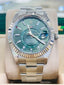 ROLEX Sky-Dweller 336934 Oyster 42 Stainless Green Mint  Dial  Box and Papers MINT