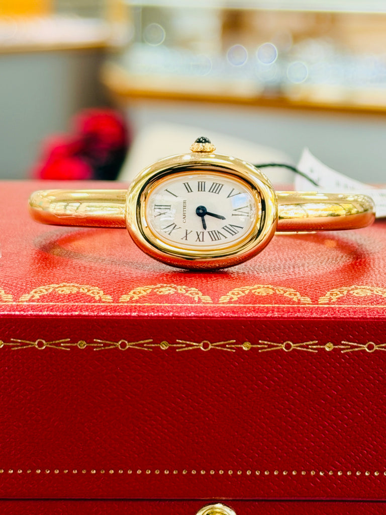 Cartier Baignoire WGBA0044 Mini Yellow Gold Ladies Size 15 quartz   Box and Papers Unworn - Diamonds East Intl.