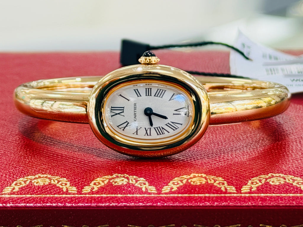 Cartier Baignoire WGBA0044 Mini Yellow Gold Ladies Size 15 quartz   Box and Papers Unworn - Diamonds East Intl.