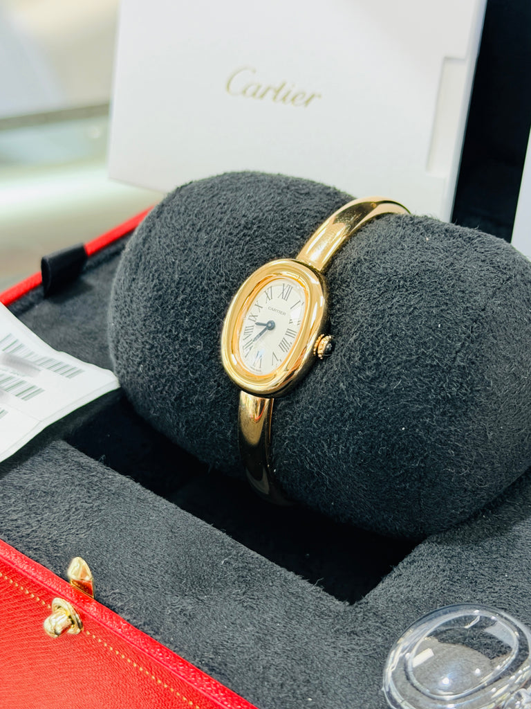 Cartier Baignoire WGBA0044 Mini Yellow Gold Ladies Size 15 quartz   Box and Papers Unworn - Diamonds East Intl.