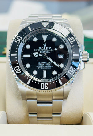 Rolex Sea-Dweller Deepsea 126660 Black Dial Steel 44mm Box and Papers MINT