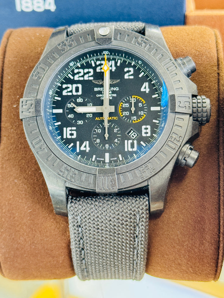 Breitling Avenger Hurricane 50mm  XB1210E41B1W1 Carbon Chronograph  Box and Papers MINT