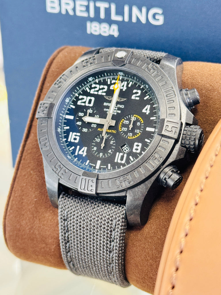 Breitling Avenger Hurricane 50mm  XB1210E41B1W1 Carbon Chronograph  Box and Papers MINT