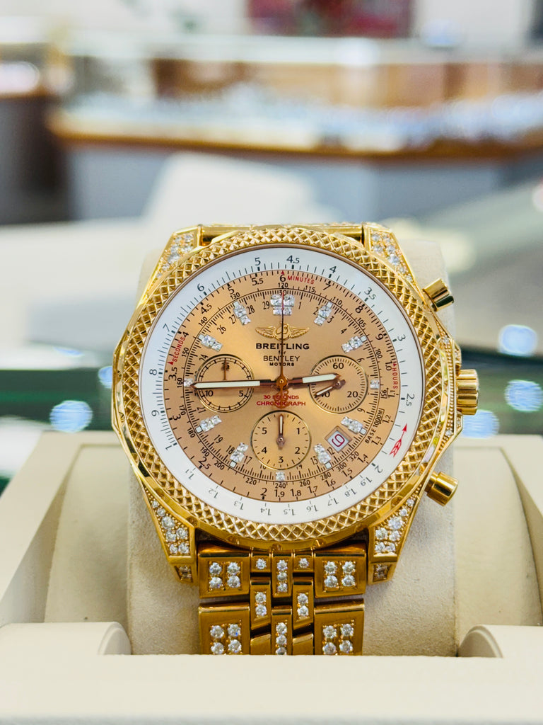 Breitling Bentley Motors H2536267/973T Limited Edition 1/50  Factory Diamond Total 5.09 CT VVSI 18K Full Rose Gold  Box and Papers PreOwned - Diamonds East Intl.