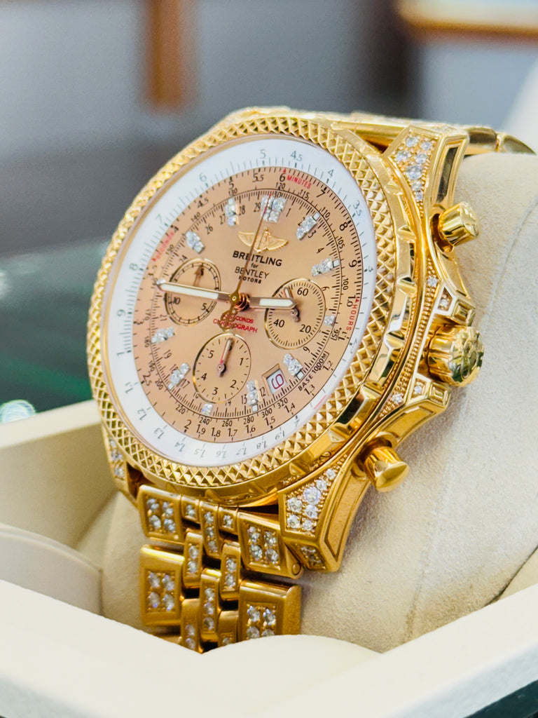 Breitling Bentley Motors H2536267/973T Limited Edition 1/50  Factory Diamond Total 5.09 CT VVSI 18K Full Rose Gold  Box and Papers PreOwned - Diamonds East Intl.