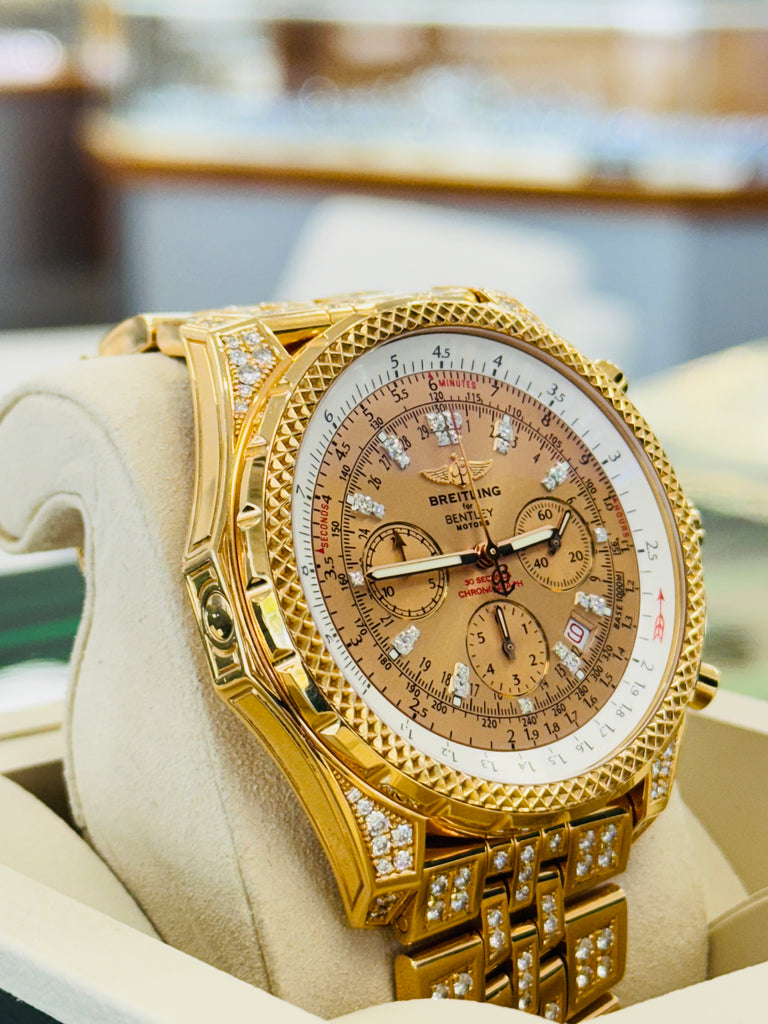 Breitling Bentley Motors H2536267/973T Limited Edition 1/50  Factory Diamond Total 5.09 CT VVSI 18K Full Rose Gold  Box and Papers PreOwned - Diamonds East Intl.