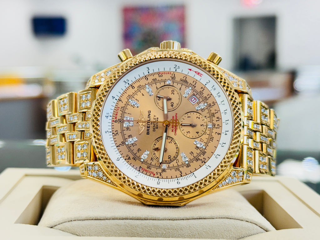 Breitling Bentley Motors H2536267/973T Limited Edition 1/50  Factory Diamond Total 5.09 CT VVSI 18K Full Rose Gold  Box and Papers PreOwned - Diamonds East Intl.