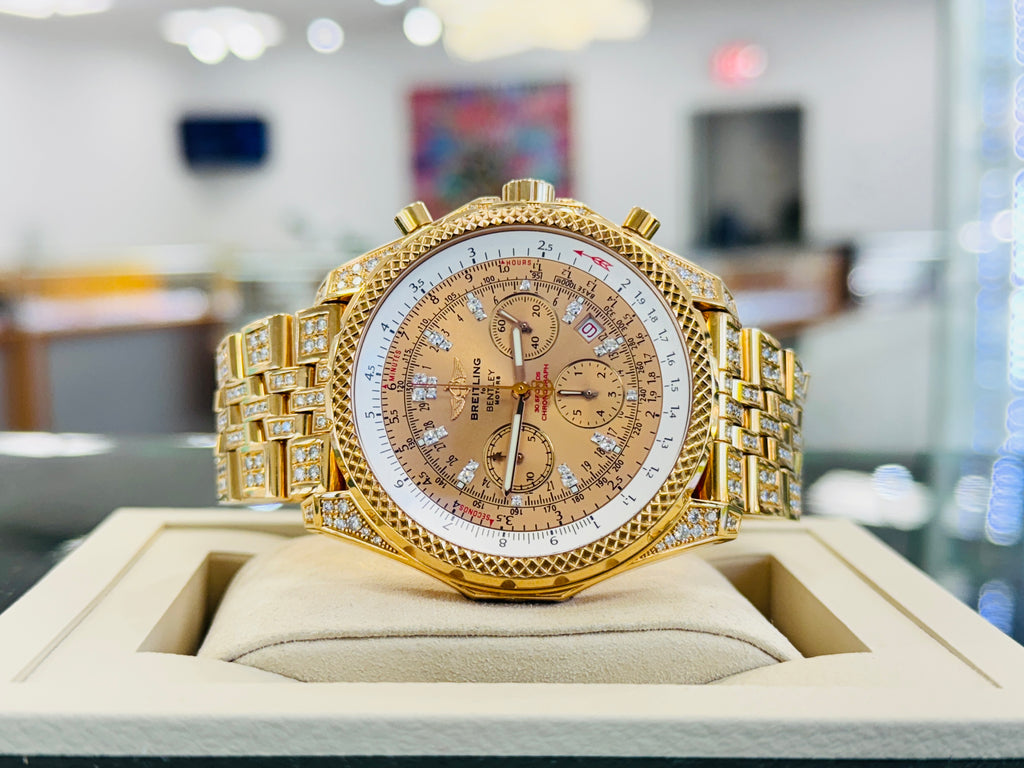 Breitling Bentley Motors H2536267/973T Limited Edition 1/50  Factory Diamond Total 5.09 CT VVSI 18K Full Rose Gold  Box and Papers PreOwned - Diamonds East Intl.