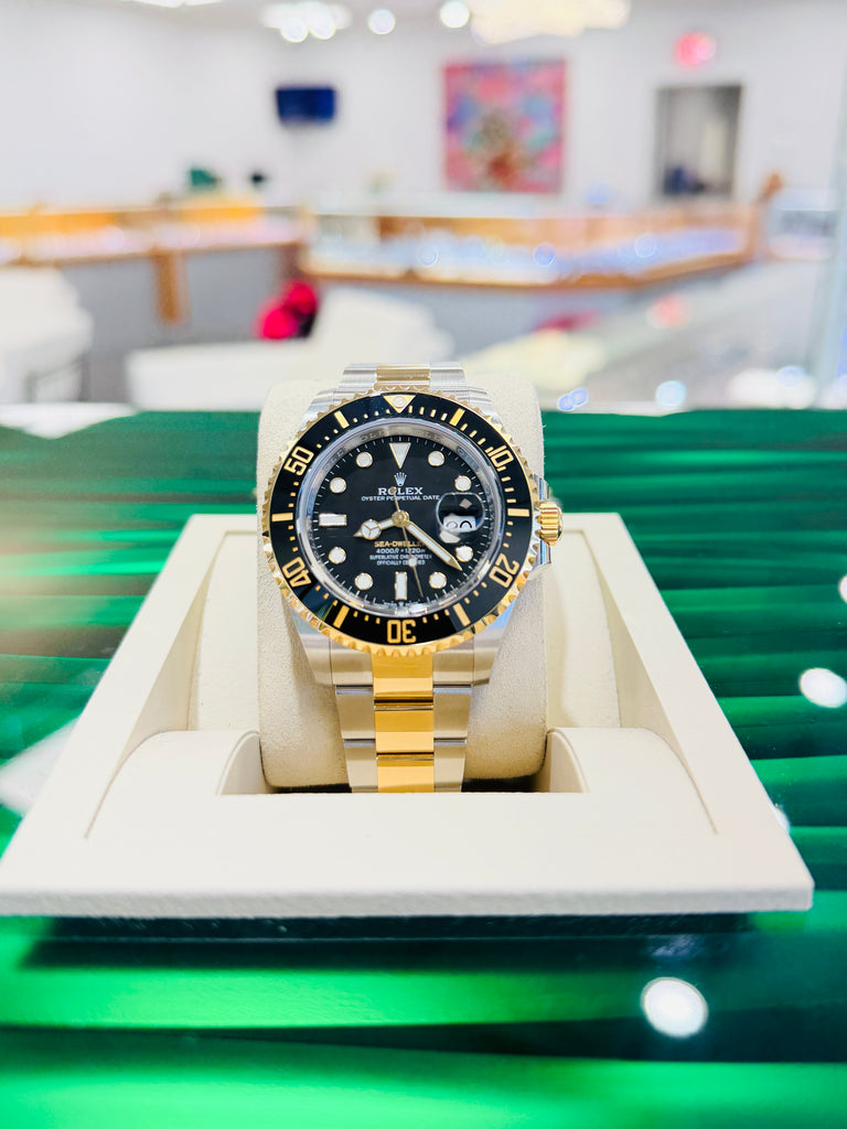 Rolex Sea-Dweller 126603 43 Black Dial 18k Yellow Gold & Stainless Steel Oyster  Box and Paper MINT - Diamonds East Intl.