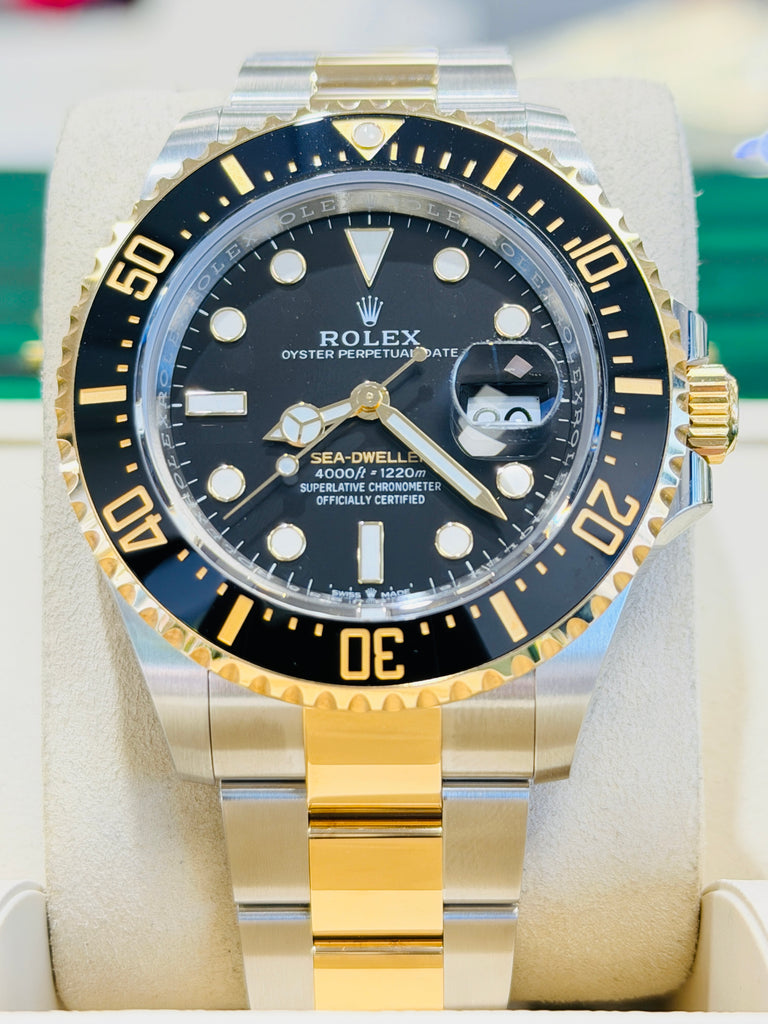 Rolex Sea-Dweller 126603 43 Black Dial 18k Yellow Gold & Stainless Steel Oyster  Box and Paper MINT - Diamonds East Intl.