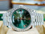 Rolex Day-Date 40mm 228396TBR Factory Baguette Bezel Factory Green Roman Olive Dial MINT