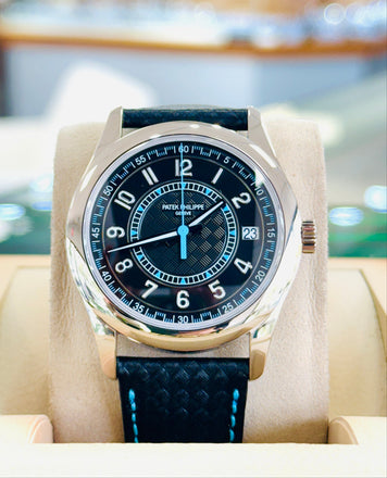 Patek Philippe Calatrava 6007G-011 40mm White Gold Black and Tiffany Turquoise Dial MINT - Diamonds East Intl.