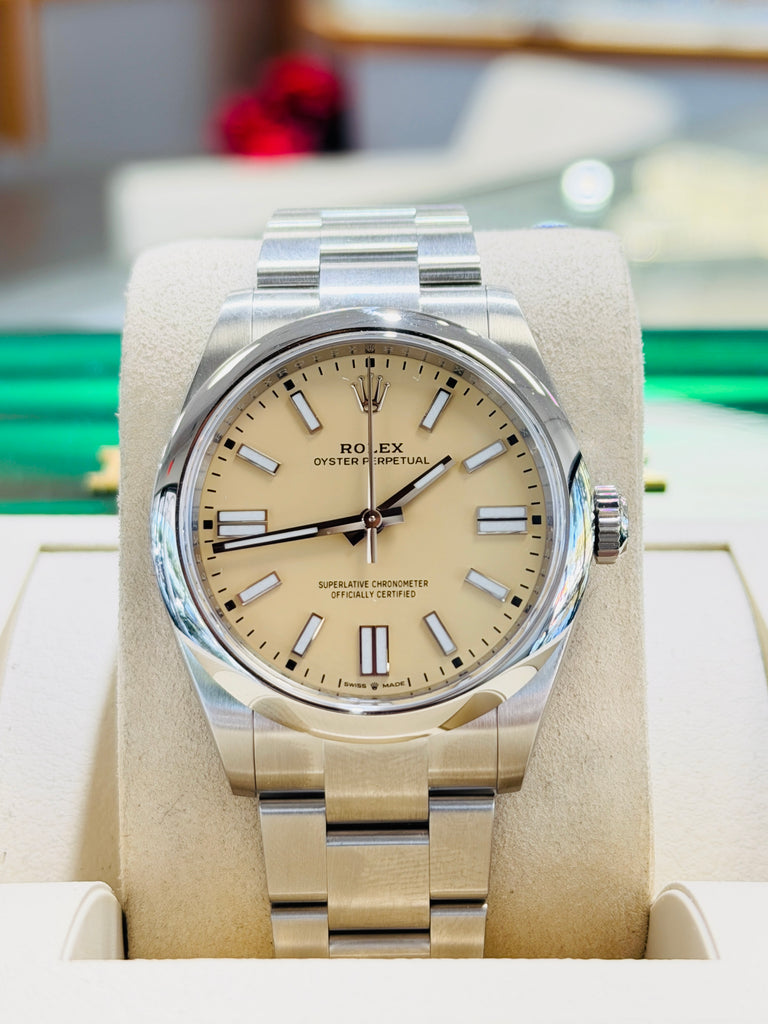 Rolex Oyster Perpetual 41 134300 Cream Dial Stainless Steel  Box and Papers Unworn 2025 - Diamonds East Intl.