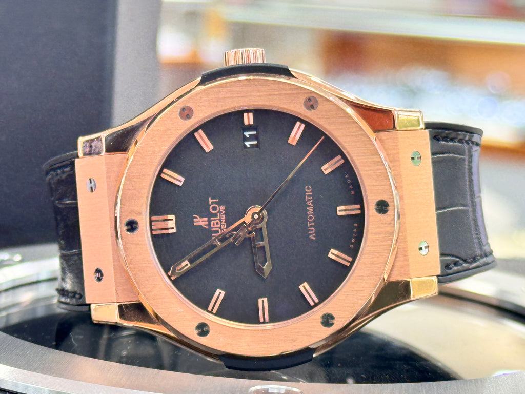 Hublot Classic Fusion 42mm 542.OX.1181.LR Automatic 18K Rose Gold  Box and Papers MINT