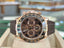 Rolex Daytona 116515 Rose Gold Chocolate Arabic Dial Custom Rubberb Band Box and Papers PreOwned - Diamonds East Intl.