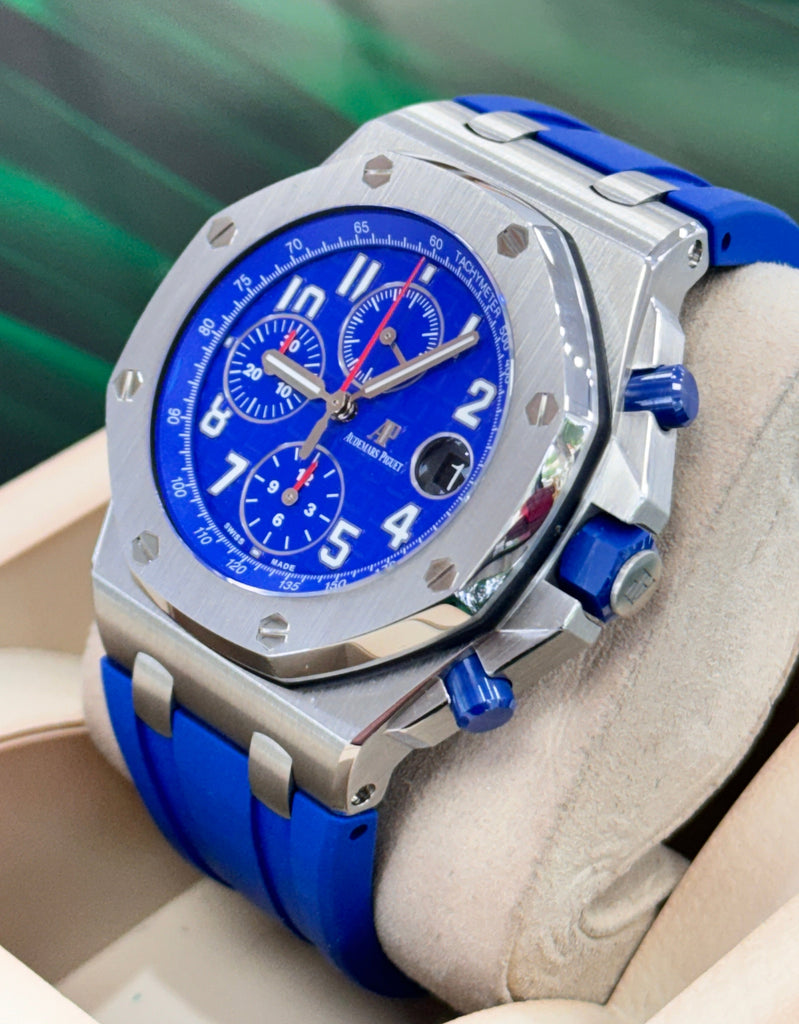 Audemars Piguet Royal Oak Offshore Chronograph "Indigo" Blue Dial 26470ST Box/ EXTRACT PAPER MINT