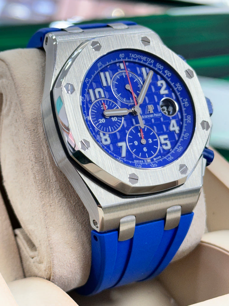 Audemars Piguet Royal Oak Offshore Chronograph "Indigo" Blue Dial 26470ST Box/ EXTRACT PAPER MINT