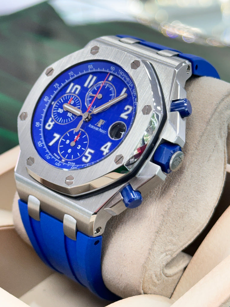 Audemars Piguet Royal Oak Offshore Chronograph "Indigo" Blue Dial 26470ST Box/ EXTRACT PAPER MINT