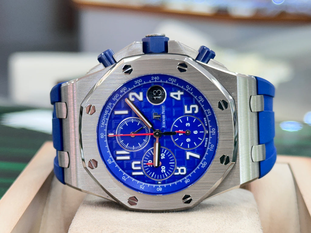 Audemars Piguet Royal Oak Offshore Chronograph "Indigo" Blue Dial 26470ST Box/ EXTRACT PAPER MINT